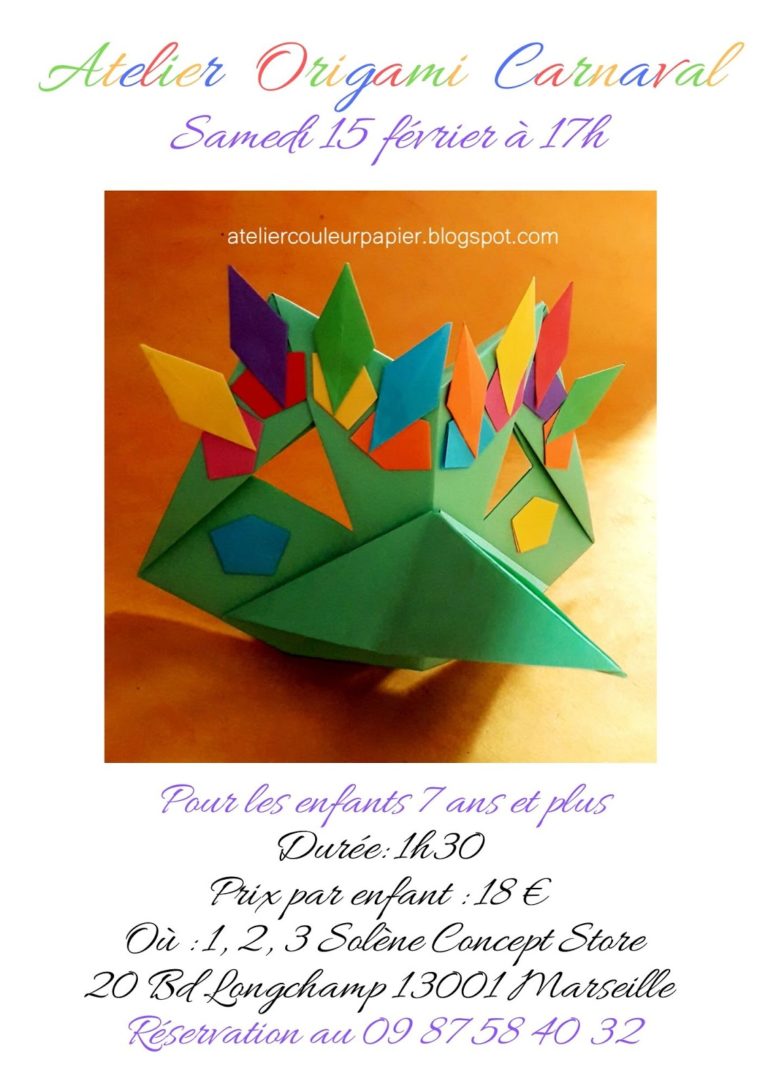 masque origami carnaval