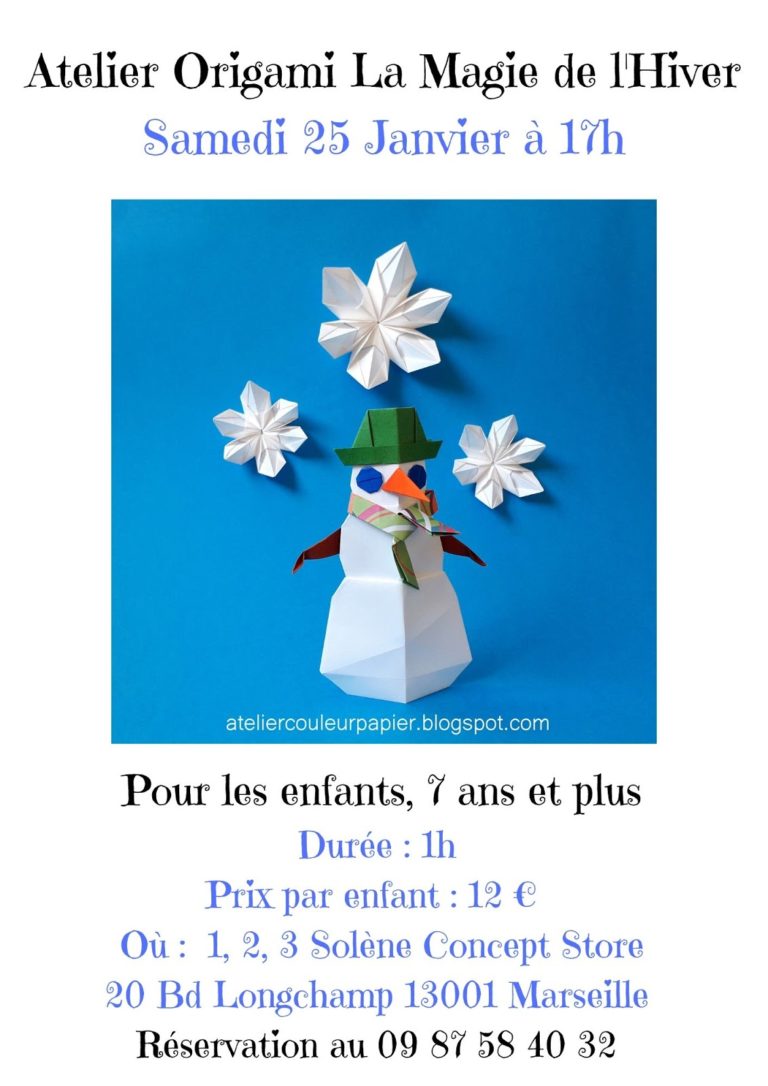 bonhomme de neige origami