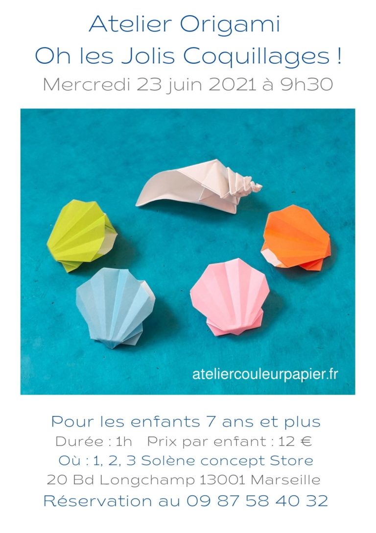 Atelier Origami coquillages