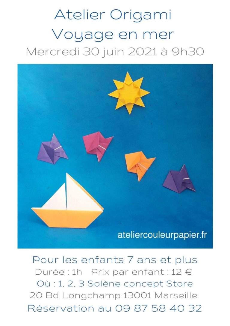 Atelier Origami voyage en mer